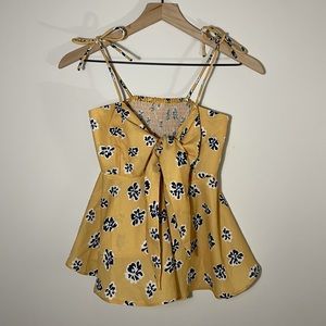 Floral Summer Tank // Yellow, White & Black